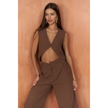 Mai Collection Mai Studios Co. Montana Kahve Yelek Pantolon Takım Kahve