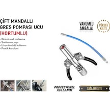 Çıft Mandallı Gres Pompa Ucu Hortumlu