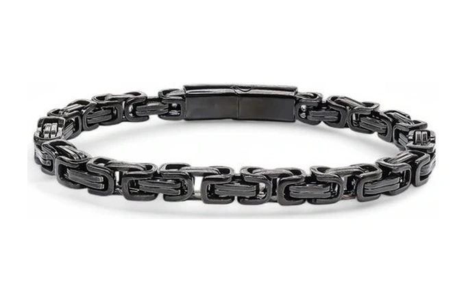 Moncuk Design Kilit Mekanizmalı Siyah Kral Zincir Bileklik 6mm 3351czb1d93 Siyah
