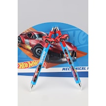 2024 Yeni Sezon Lisanslı Hot Wheels Maskotlu Versatil Uçlu Kalem 0.7 Mm Ahşap