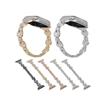 Sones iOS Uyumlu Watch Series 3 42mm Sukabağı Pırlanta Metal Saat Kordonu
