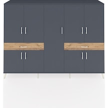 Hyperion Dolap 12 Raflı 2 Çekmeceli 8 Kapaklı 220x44x163 Antrasit Antrasit-antrasit/çam Hyperion Dolap 12 Raflı 2 Çekmeceli 8 Kapaklı 220x44x163 Antrasit Antrasit-antrasit/çam