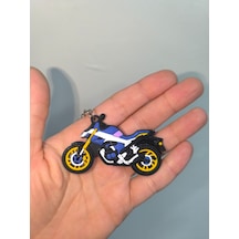 Silikon Kaliteli Motosiklet Anahtarlığı Esnek, Dayanıklı Ve Şık Tasarım Lacivert