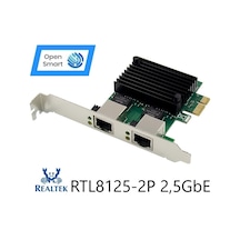 Open Smart 2 Port Realtek RTL8125B 2,5GbE Ethernet Kart - OPS7275