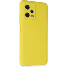 Newface Xiaomi Redmi Note 12 5g Kılıf Nano İçi Kadife Silikon - Sarı
