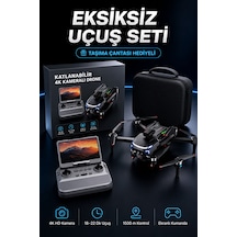 Premium M9 Plus 4k Hd Kameralı Katlanabilir Drone, Ekranlı Kumandalı, 5g Wi-fi Fpv Görüntü, Optik Akış