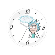 Rick E Morty I'm Sorry 30 Cm Bombeli Gerçek Cam Duvar Saati Siyah