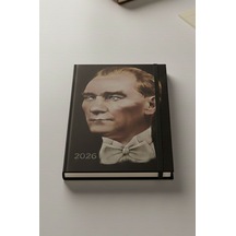 2026 Atatürk Günlük Ajanda 17x24 Cm Lastikli Atatürk Kapaklı Ofis Ev İşyeri Günlük Ajanda Planlayıcı Ofs907ata Sarı