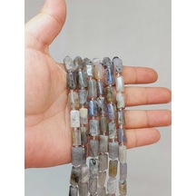 Bileklik Boy Labradorit Taşı 7x12mm Yarım Dizi 49926 18cm Uzunluğundadır Çok Renkli