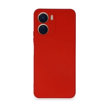 Vivo Y16 Kılıf Nano İçi Kadife Silikon - Kırmızı 0.2M-Çok Renkli