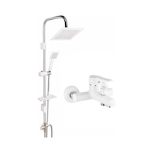 Hms Beyaz Skyline Tepe Duş Seti ve Beyaz Inci Banyo Bataryası