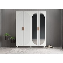 Koza Membran 4 Kapaklı Portmanto Montaj Dahil Beyaz 160 Cm