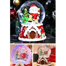 Noel Baba Hediyeler Temalı Işıklı Müzikli Kar Küresi Yılbaşı Noel Baba Hediyeler Temalı Kar Küresi Işıklı Müzikli 13 Cm Hediye 01