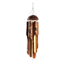 Feng Shui Coconat Bambu Rüzgar Çanı 45 Cm Orta Boy