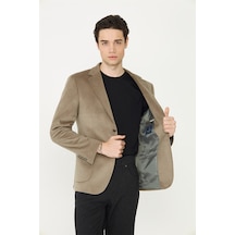 Açık Yeşil Fitilli Kadife Slim Fit Blazer Ceket A.yeşil