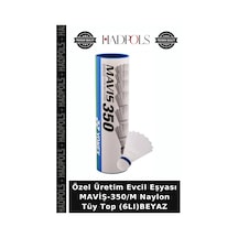 Özel Üretim Evcil Eşyası Maviş-350/m Naylon Tüy Top 6lı Beyaz