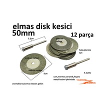 Elmas Disk Kesici 50 MM Duble Kocaman Ebat Seramik Fayans Taş Kesi