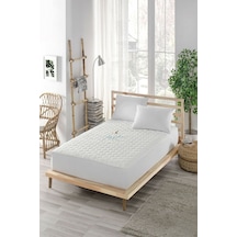 Kapitoneli Fitted Sıvı Geçirmez Alez Yatak Koruyucu Beyaz