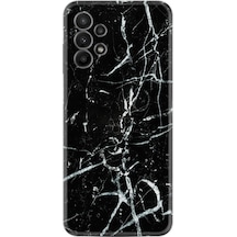 Samsung Uyumlu Galaxy A23 Kılıf Resimli Silikon Black Marble 3 1382