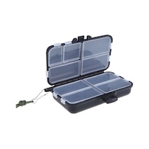 Qingmipy 9 Bölmeli Siyah Balıkçılık Alet Kutusu, Cam Kapaklı, Portatif Askı İlişkili, İğne Ve Yem Saklama Kutusu