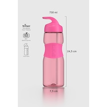 Renga Moly Silikon Detaylı 730 Ml Pipetli Tritan Matara 912116 Fuşya Fuşya