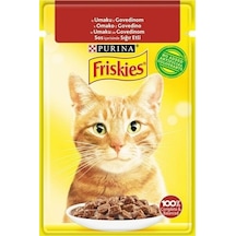 Purina Friskies Sığır Etli Pouch Yetişkin Kedi Yaş Maması 6 x 85 G