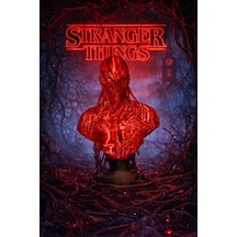 Stranger Things Vecna Kan Kırmızı Dekoratif Büst 19 Cm 3d Damar Detaylı Koleksiyon Figür