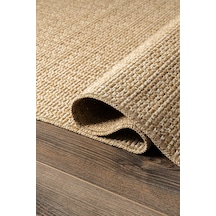 Tiora Tı004a Bej Jüt Halı Naturel Sisal Örme Hasır Modern Yıkanabilir Dayanıklı Tozu Yok Bej-beyaz