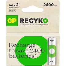 Gp Recyko 2700 Aa Kalem Ni-mh Şarjlı Pil 1.2 Volt 2li Kart