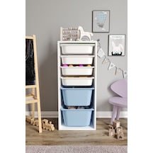 %100 Mdf - Large Mono 6 Sepetli Oyuncak Dolabı Mavi %100 Mdf - Large Mono 6 Sepetli Oyuncak Dolabı Mavi