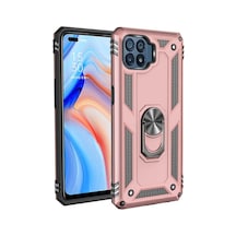 Oppo Reno 4 Lite Kılıf Tank Zırh Yüzüklü Mıknatıslı Standlı Kapak Vega