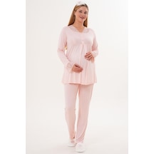 Mecit Pijama Mecit 5808 Bayan Pudra Hamile Lohusa Pijama Takımı