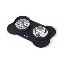 60530699 M-pets Duet Sılıcone Mat Mama Kabı Black 2x200ml
