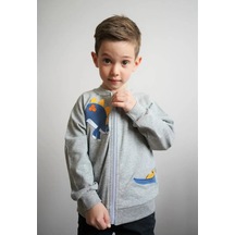 Budado Fermuarlı Ceket Dinozor 154622753 Gri