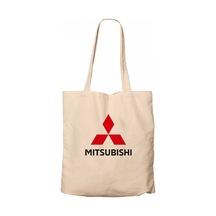 Mitsubishi Logo Krem Kanvas Bez Çanta Krem