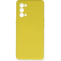 Newface Oppo Reno 5 Kılıf Nano İçi Kadife Silikon - Sarı Sarı
