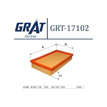 GRAT 17102 Hava Filtresi Focus 98-04 Tourneo Connect 02- Transit Connect 02- 1.4 16V 1.6 16V 1.8 TDCI 1.8 16V 2.0