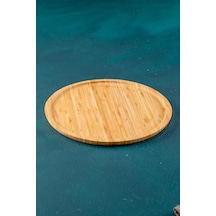 Acar Bambu Yuvarlak Tabak - 25 Cm
