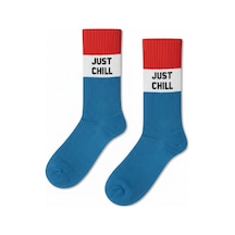Carnaval Socks Just Chill Yazılı Renkli Çorap Çok Renkli