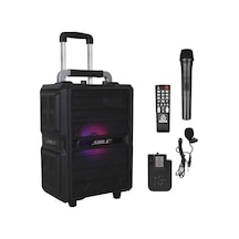 Shile Sl-2017 50 Watt Taşınabilir Seyyar Aktif Amfi Hoparlör Kablosuz El + Yaka Mikrofonlu Usb+sd+bt Kumandalı - 185771