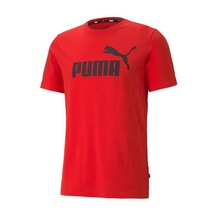 Puma Ess Logo Tee Erkek T-Shirt Kırmızı S-Xxl 001