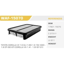WINKEL WAF-15070 Hava Filtresi Corolla Uyumlu Ae101 93-98 Corolla Uyumlu 93-98 1.6Ie
