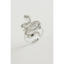 Yılan - 236 - Metal Yüzük - Nazblsmm - Gümüş Rengi