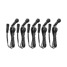 Shineyee 5 Adet 1 Metre Ip67 Su Geçirmez Led Bahçe Işığı Genişletme Kablosu - Pvc Malzeme, Erkek-dişi Bağlantı