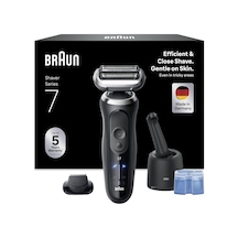 Braun Series 7 Erkek Elektrikli Tıraş Makinesi, Elektrikli Tıraş Makinesi, 60 Dak. Pil, Tıraş Makinesi, 4'ü 1 Arada Temizleme İstasyonu, Kablosuz Islak Ve Kuru Tıraş Makinesi, Su Geçirmez, Almanya'da Üretilmiştir, N7200cce, Siyah