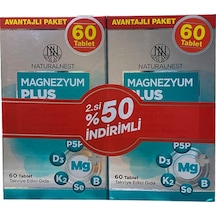 Naturalnest Magnesium Plus Takviye Edici Gıda 2 X 60 Tablet