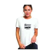 Classic Car Burnout Vintage Pro Baskılı Beyaz Kadın Tshirt