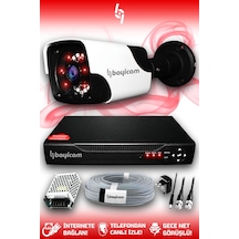Bayicam 1 Kameralı Panda 1 Dış Kamera Set HDD'siz Full HD Gece Görüşlü Güvenlik Kamerası Sistemi