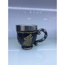 Çelik Kupa Kurt İşleme -kod 6922 Çok Renkli