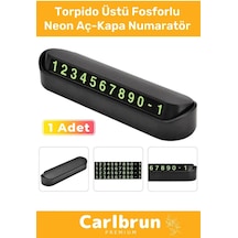 Lüks Araç Içi Park Telefon Numarası Araba Oto Cam Kartı Torpido Üstü Fosforlu Neon Aç-kapa Numaratör